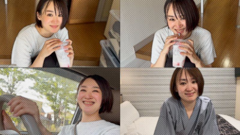 スッピンでカメラ目線をさせられる羞恥プレイで涎を垂らしながらアへ顔する女子大生